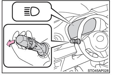 Toyota Yaris. Aktivierung des automatischen Fernlichts