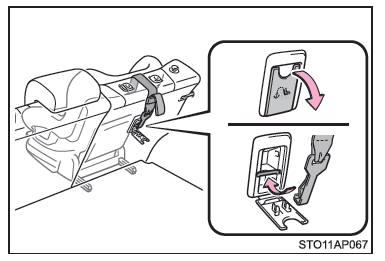 Toyota Yaris. Kinderrückhaltesysteme mit Obergurt
