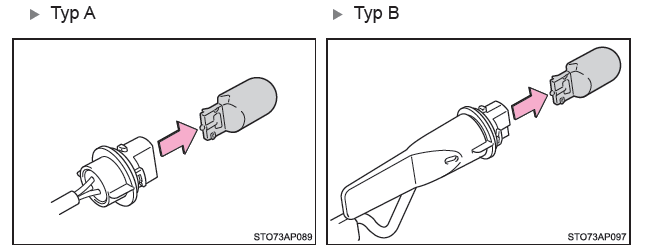 Toyota Yaris. Glühlampen auswechseln