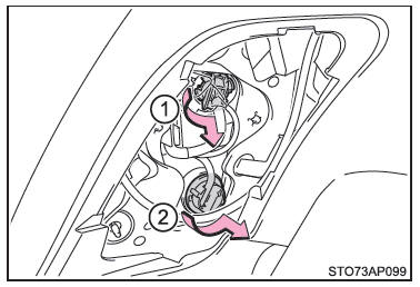 Toyota Yaris. Glühlampen auswechseln