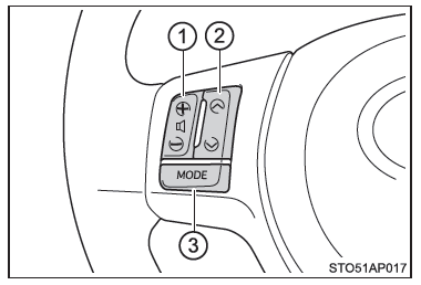 Toyota Yaris. Bedienung des Audiosystems mit den Lenkradschaltern