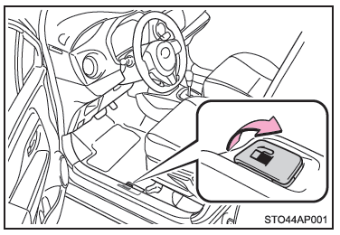 Toyota Yaris. Öffnen des Kraftstofftankverschlusses