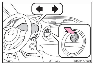 Toyota Yaris. Warnblinkanlage