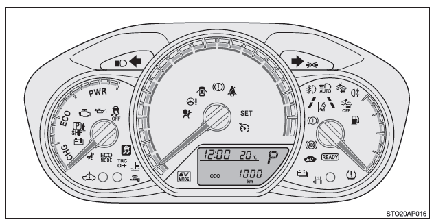 Toyota Yaris. Kontroll- und Warnleuchten