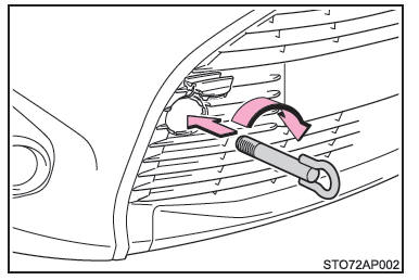 Toyota Yaris. Vorgehensweise beim Abschleppen im Notfall