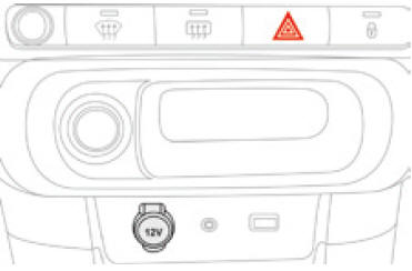 Citoen C3. 12V-Anschluss