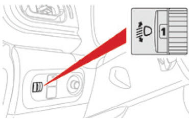 Citoen C3. Leuchtweitenverstellung der Scheinwerfer 