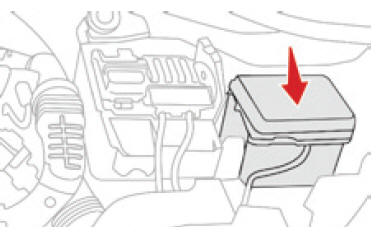 Citoen C3. Sicherungen im Motorraum