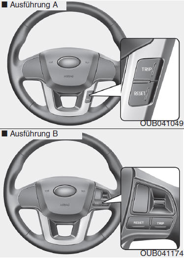 Tageskilometerzähler/Trip-Computer