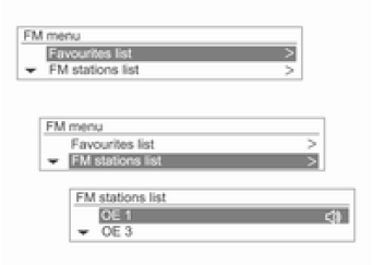 Radio- oder DAB-Menü verwenden