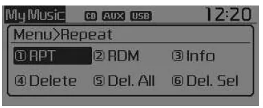 MENÜ: Modus Meine Musik