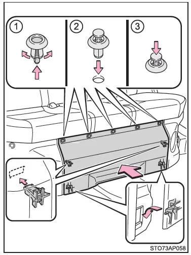 Toyota Yaris. Abdeckung der 12-Volt-Batterie anbringen