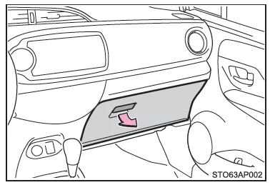 Toyota Yaris. Handschuhfach