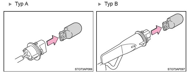 Toyota Yaris. Glühlampen auswechseln