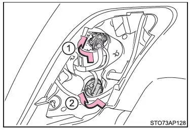Toyota Yaris. Glühlampen auswechseln