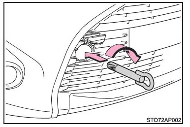 Toyota Yaris. Vorgehensweise beim Abschleppen im Notfall